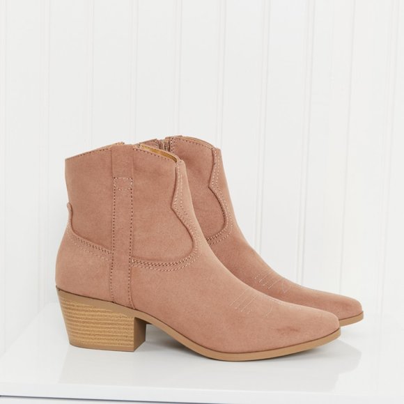 Qupid Austin Nights Embroidered Western Booties in Burlwood - Picture 5 of 6